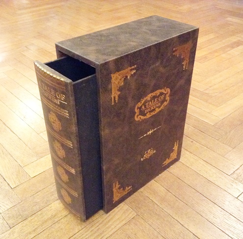 Scatola libro portadocumenti in legno e pelle - Scatole verticali